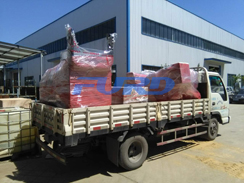 福瑞得機(jī)械手扶雙輪壓路機(jī)，座駕壓路機(jī)正式裝車發(fā)往客戶所在地